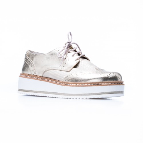 Δερμάτινο Sneaker Χρυσό – Capri 3004