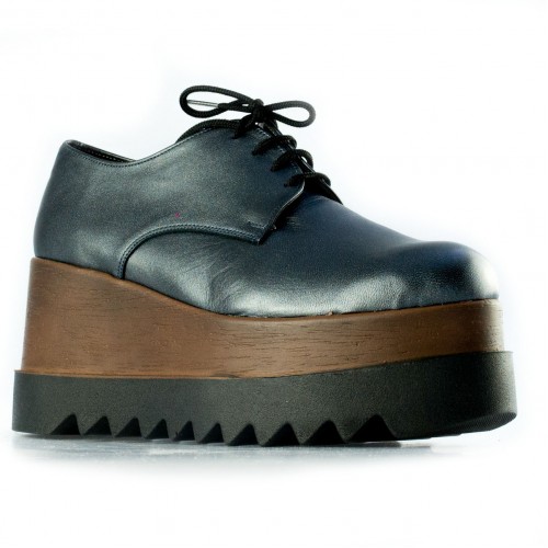 Δερμάτινο Δίπατο Sneaker Ανθρακί – Capri