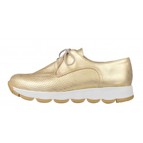 Δερμάτινο Sneaker Χρυσό – Capri 162