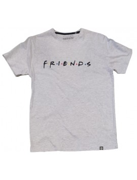 Ανδρικό T-Shirt Ανοιχτό Γκρι με σταμπα Friends