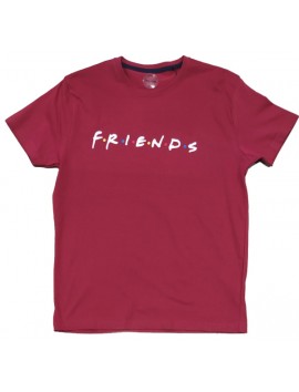 Ανδρικό T-Shirt Μπορντώ με σταμπα Friends