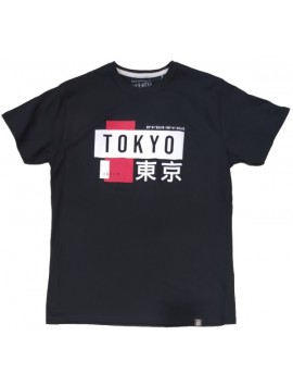 Ανδρικό T-Shirt Μαύρο με σταμπα Tokyo