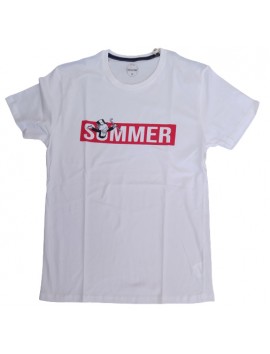 Ανδρικό T-Shirt Λευκό με σταμπα Summer