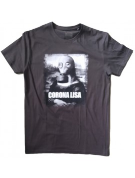 Ανδρικό T-Shirt Λαδί με σταμπα Corona Lisa